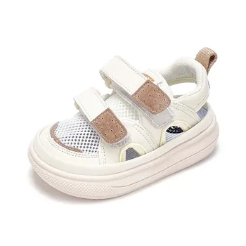 Sonkpuel 2023 קיץ חדשה תינוק נעליים מיקרופייבר עור התינוק הפעוט סנדלי אופנה לנשימה רשת בייבי ספורט סנדלים