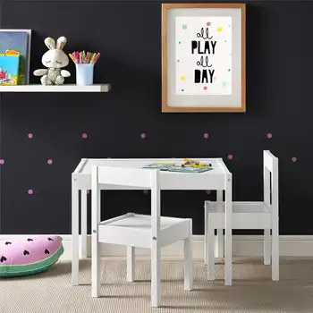 צייד 3-קטע ילדותי השולחן & כיסא ילדים קבע, אפור / לבן