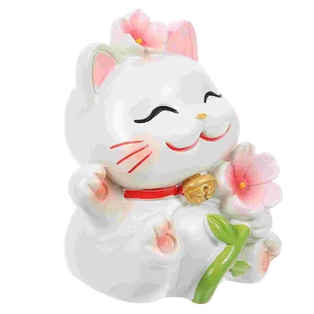 בסגנון יפני פסל חתול הון חתול הפסלון הביתה קישוט מצויר צלמית