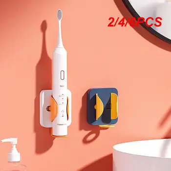 2/4/6PCS מחזיק מברשת שיניים הקיר מברשת שיניים חשמלית אחסון מדף אינדוקציה הכבידה שירותים זוגות מתלה חופשי חבטות
