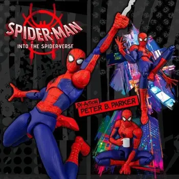 מארוול הנוקמים, ספיידרמן: מעבר Spider-Verse פעולה פיטר פרקר, ספיידרמן מודל הדמות אנימה אוסף דגמי צעצוע 16cm