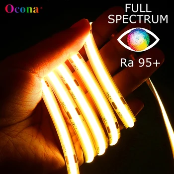 OCONA קלח ספקטרום מלא רצועת LED אורות לציור תמונה Musuem Ra95+ 8 מ 