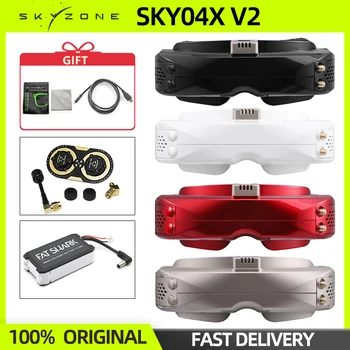 SKYZONE SKY04X V2 04X משקפי FPV OLED 5.8 GHz 48CH Steadyview מקלט FPV משקפי וידאו קסדה גשש 