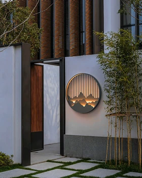 אנרגית שמש וילה הדלת מנורת קיר חדש בסגנון סיני חצר קישוט קיר עמיד למים הכניסה מנורת הכניסה המנורה