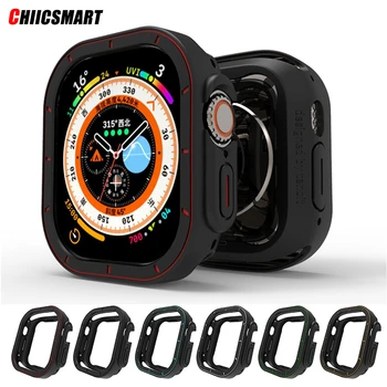 49mm המזוודה השחורה אפל שעונים אולטרה 49MM TPU מגן סיליקון רך כיסוי Smartwatch iWatch סדרה 49 מ 