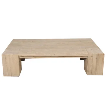 סיני עתיק ממוחזר מעץ מלא ספה שולחן בסגנון כפרי טבעי מלוטש חזקה לוח שולחן קפה