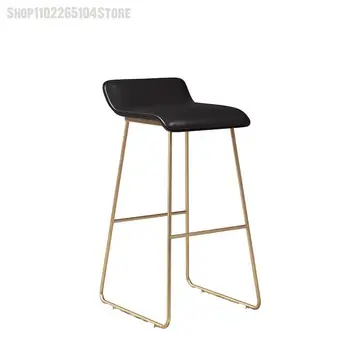כיסא בר מודרני פשוט אופנה סרגל ברזל אמנות בר הכיסא חנות בגדים תמונה כיסא הקופאית צואה רשת אדום