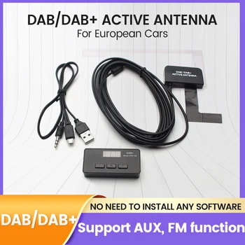 אביזרי רכב עבור שידורים דיגיטליים מקלט תיבת מקלט DAB DAB+ פעיל אנטנה מתאם אירופאי אנדרואיד הניידת.