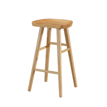 האוכל הנורדי עץ מלא הכיסא הביתה גבוהה במטבח שרפרף בקפה פנאי עיצוב כיסא מודרני מינימליסטי להירגע רהיטים