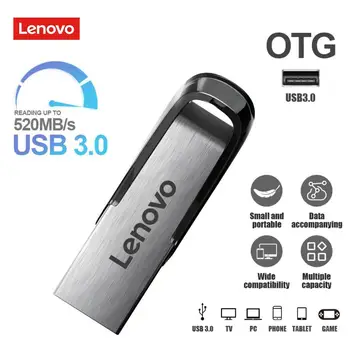 Lenovo USB 3.0 Flash Drive 2TB 1TB 256GB כונן עט ממשק U תקע טלפון נייד למחשב כונן הבזק USB כרטיס זיכרון פלאש