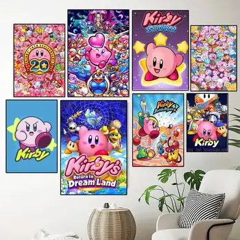 קריקטורה חמוד K-Kirbys המשחק פוסטר טביעות ציור קיר חדר השינה, הסלון קישוט הבית