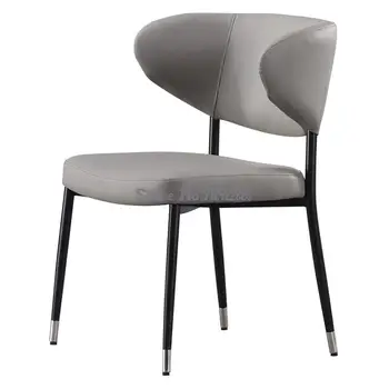 אור יוקרה נורדי האוכל כיסא מודרני מינימליסטי בבית האוכל כיסא שרפרף בבית משענת מעצב מזדמן להתלבש שולחן כסא