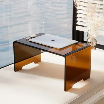 אקריליק השולחן שקוף חלונות שולחן סלון, חדר שינה, מחצלות טאטאמי מחשב שולחן נמוך יצירתי ספה שולחן צד