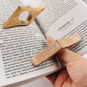 עץ אצבע סימניה באיכות גבוהה דף הספר בעל נוח של האגודל ספר בעל ספר קליפ מהיר עזרי קריאה כלים