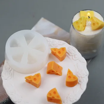 2023 הגעה חדשה גבינה קטנה נרות ריחניים סיליקון עובש יצירתי אפייה שוקולד DIY נר ערכת קישוט