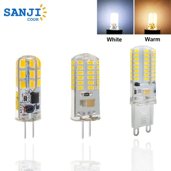 SanjiCook 5PCS LED 12V בהיר G4 המנורה חרוז תירס בועה Pin 3w מתח נמוך החלפת הלוגן אור על הסלון בר תליון