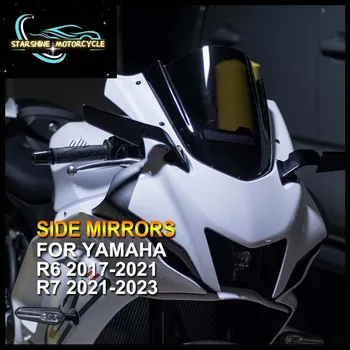 אופנוע אביזרים מראות צד על ימאהה YZF R6 2018 2019 2020 2017-2021 R7 2021 2022 2023 אחורית מתכווננת אגף המראה