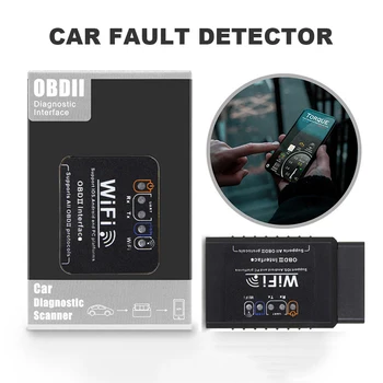 אוטומטי OBD2 WIFI סורק WIFI ELM327 V1.5 רכב תקלת גלאי 9-16V קורא קוד המכונית אבחון תקלות הבוחן ללא PIC18F25K80