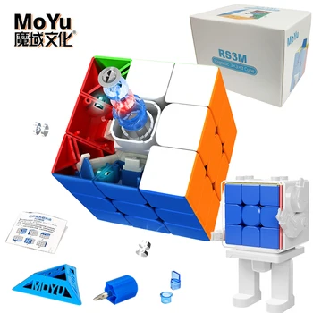 MoYu RS3M 3x3 מגנטי Magic Cube רובוט 3x3x3 ריחוף מגנטי מקצועי מהירות פאזל קוביית החינוך צעצועים לילדים Cubo Magico