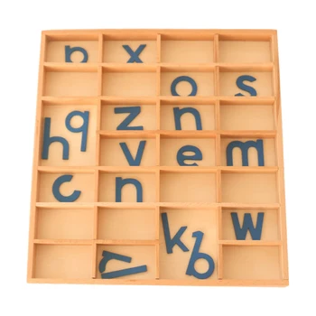 מונטסורי עץ Movable אלפבית חינוכי למידה צעצועים