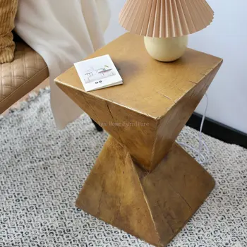 נורדי עיצוב שולחן צד מאוד גיאומטריות פשוטות Homestay ספה סגנון תעשייתי קפה שולחן אמנות הוואבי-סאבי журнальный столик