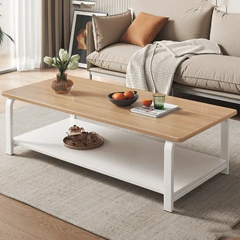 אחסון שולחן קפה בעיצוב מודרני עץ מרכז נורדי קפה שולחן צד הספה Articulos Para El Hogar מינימליסטי טלוויזיה שולחן