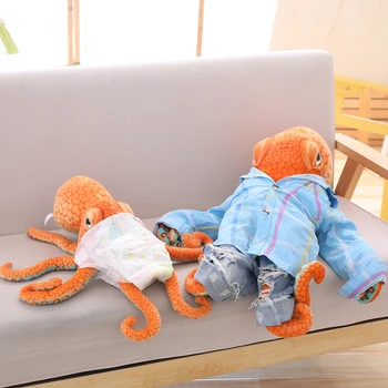 מציאותי מעולה תמנון קטיפה צעצועים ממולאים נחת דיונון בובה מתנות חינוכיות לילדים חדר קישוט רכב