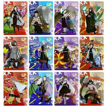 אנימה שד קוטלת נדיר SP השבירה כרטיסי פלאש Kochou Kanae Uzui Tengen צעצועים לילדים קלפי אספנות מתנות יום הולדת
