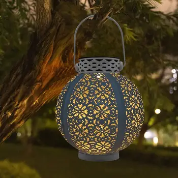 יצירתי סולארית LED ברזל אמנות אור פנס גן בחצר תאורה מנורת המקרן