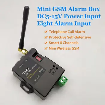 5-15V הביתה שיחת טלפון, אזעקת הגנה עצמית, הגנה חכם 8 ערוצים Mini Wireless GSM SMS להתקשר אזעקה עבור iOS/אנדרואיד