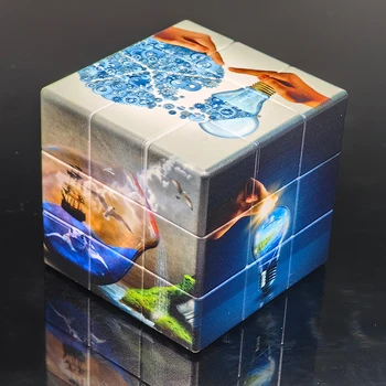 יצירתי הנורה 3x3 הקוביה מהירות 3x3x3 קוביית הקסם מקצוע פאזל קוביית חינוך ילדים על המשחק צעצועים מתנה מתעצבן הקוביה