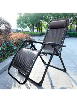 קש קיפול המשענת על הפסקת צהריים, על ידי קש הכיסא מנוחת צהריים הכיסא מרפסת פנאי השמש הכיסא למיטה הכיסא