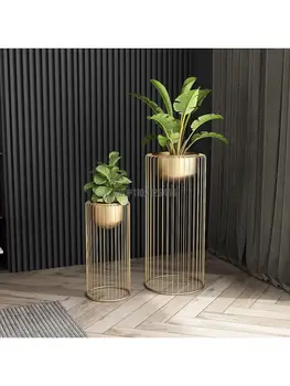 סקנדינבי מינימליסטי ברזל יצוק הסלון צמח פרח לסירים ירוק שמיר פרח מדף יצירתי מרפסת קישוט מדף