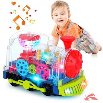 התינוק אלקטרוני רכבת צעצוע עם מוסיקה קלה גלגל זמן בטן צעצועים עבור פעוטות פעוטות מוקדם חינוכי זוחל צעצוע מתנות