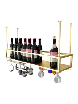 פשוטה תלוי יין אדום מדף זכוכית הפוך הביתה יין אדום חזה מודרני שולחן בר היינות אור יוקרה יין תלוי זכוכית