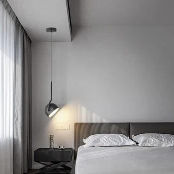 תליון מנורה Led אמנות נברשת אור עיצוב חדר נורדי השינה ליד המיטה המודרנית מעצב השעיה לופט בר Hanghing תעשייתי