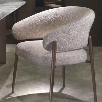 חדר השולחן מבטא כסאות אוכל היד עיצוב סלון גן הסיפון כסאות אוכל רך יוקרה Silla Comedor מרפסת ריהוט YR