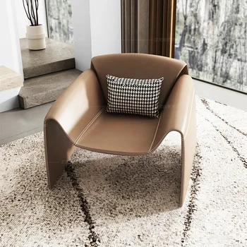 אור Luxurywingback הכסא כיסוי מתיחה של חומרים תמיכה ייחודי הכיסא טרקלין עור Poltrona Inflavel הביתה קישוטים