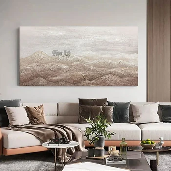 עבה אקריליק מופשטות הר מודרני מרקם בד ציור שמן 100% עבודת יד סלון גדול הקיר תמונה ללא מסגרת