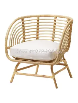 תוספות קש משענת יד ספה כסא בבית סלון מרפסת כיסא פשוט יחיד ספה כסא עצלן מעצב