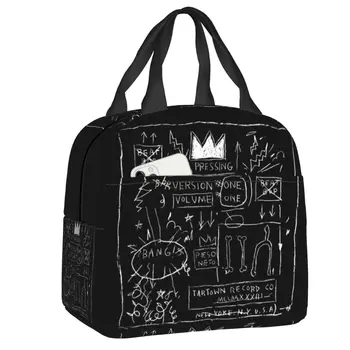 Basquiats גרפיטי אמנות תרמי מבודד הצהריים נשים Resuable צהריים מיכל חיצוני קמפינג נסיעות אחסון מזון תיבת