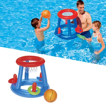 בריכת שחייה חיצונית אביזרים מתנפחים לכדורסל ילדים המשחק חיצונית פעילויות ספורט מים בחוף בידור אינטראקטיבי