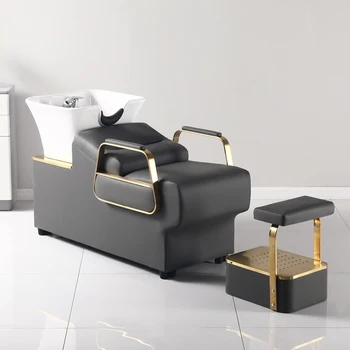 עיצוב שיער שמפו הכסא לכיור ספא ציוד המיטה זרימת מים שמפו כיסא סלון יופי לס Chaises רהיטים XY50SC