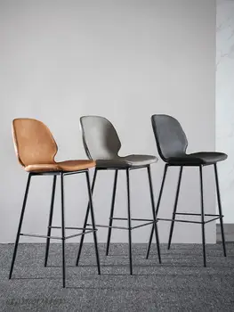 מודרני מינימליסטי כיסא בר אור יוקרה בבית כסא בר נורדי גבוהה שרפרף בר הכיסא מעצב יצירתי הכיסא