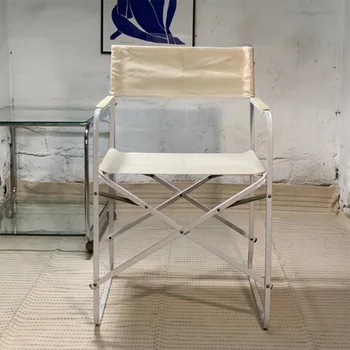 בציר כיסא מתקפל לבן האולטרה הכיסא משענת יד כסאות אוכל מינימליסטי יחיד איפור Fauteuil סלון קישוטי פנים