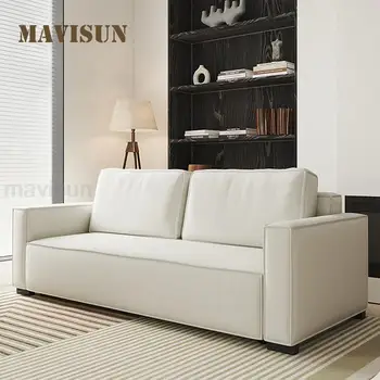 Mavisun רב תכליתי הספה לבן עץ מלא מסגרת מתקפלת בסלון תמציתי רעיון צפיפות גבוהה ספוג חכמה מיטת ספה