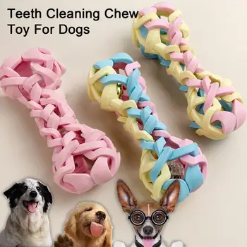לאט מזין צעצוע לכלב לנשוך עמיד כלב צעצוע לעיסה אכילה איטית שיניים שעמום הקלה אורות מהבהבים דולפים עצמות עיצוב לשיניים