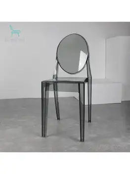 יצירתי משענת עיצוב קריסטל מחשב כיסא השטן רוח כיסא אירופאי שקוף בר הכיסא אופנה האוכל כיסא איפור הכיסא