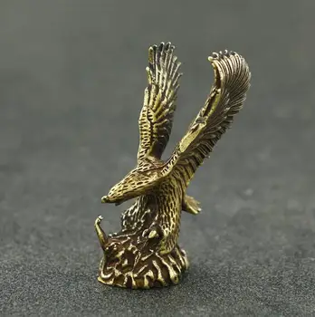 אוסף סיני פליז חרוט חיה ציפור נשר, תפרוש כנפיים להביא את ההצלחה המדהימה קטן פסל מתנה