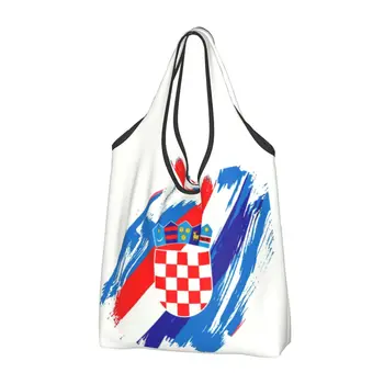 אופנה הדגל של קרואטיה קניות שקיות נייד קרואטית פטריוטי גאה מכולת כתף קונה תיק